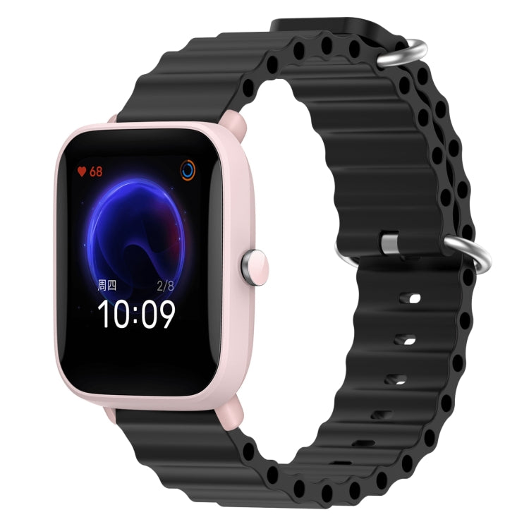 20mm Ocean Style Silicone Solid Color Watch Band, For Amazfit Pop Pro, For Amazfit Pop