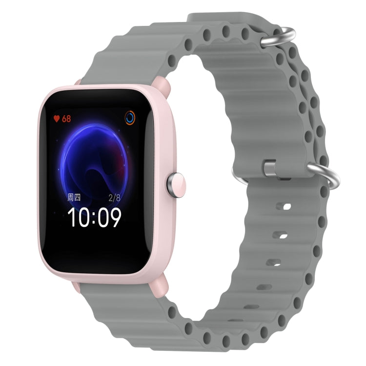 20mm Ocean Style Silicone Solid Color Watch Band, For Amazfit Pop Pro, For Amazfit Pop