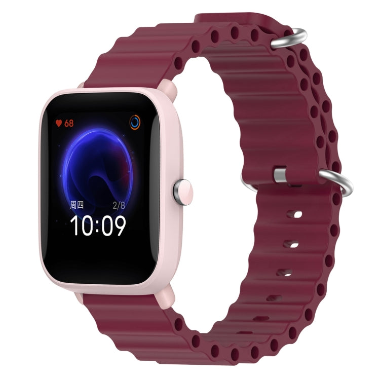 20mm Ocean Style Silicone Solid Color Watch Band, For Amazfit Pop Pro, For Amazfit Pop