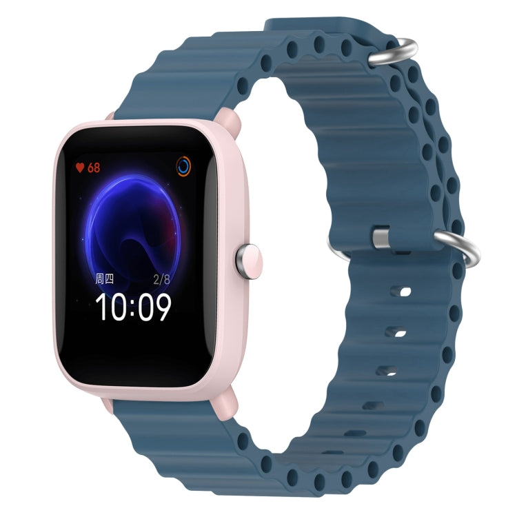20mm Ocean Style Silicone Solid Color Watch Band, For Amazfit Pop Pro, For Amazfit Pop