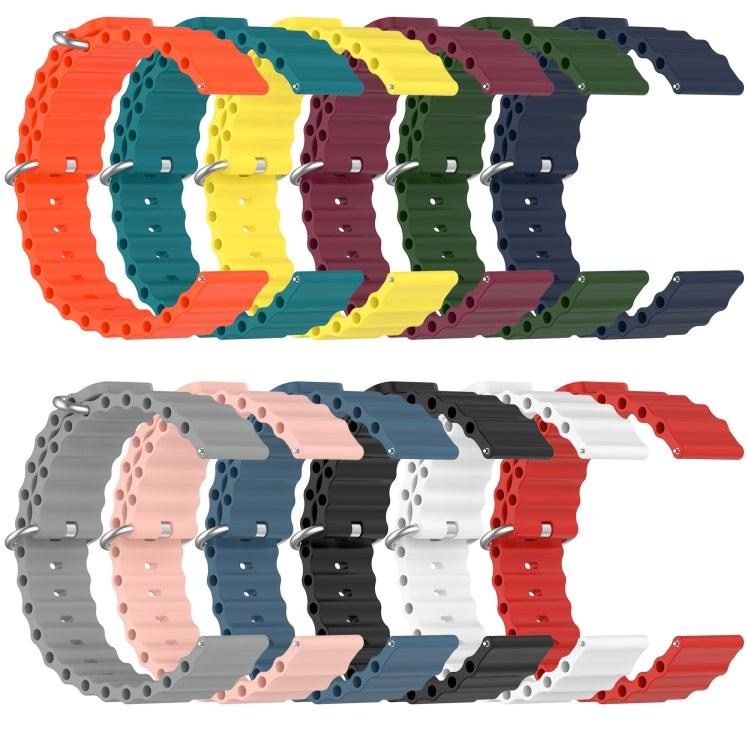 20mm Ocean Style Silicone Solid Color Watch Band, For Amazfit Pop Pro, For Amazfit Pop
