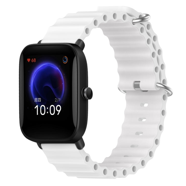20mm Ocean Style Silicone Solid Color Watch Band, For Amazfit Pop Pro, For Amazfit Pop