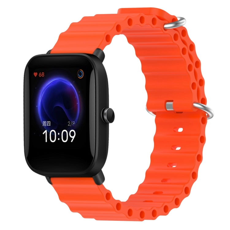 20mm Ocean Style Silicone Solid Color Watch Band, For Amazfit Pop Pro, For Amazfit Pop
