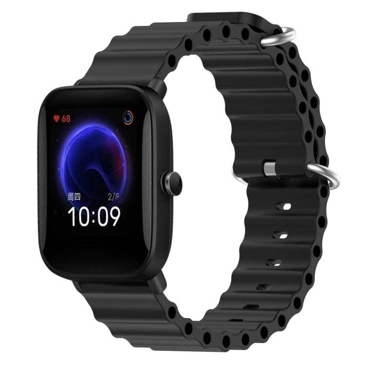 20mm Ocean Style Silicone Solid Color Watch Band, For Amazfit Pop Pro, For Amazfit Pop