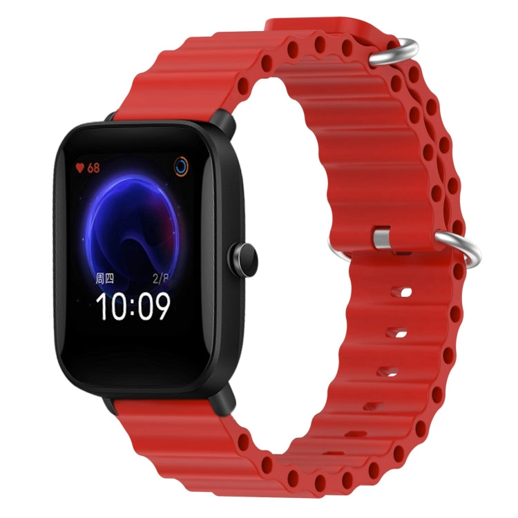 20mm Ocean Style Silicone Solid Color Watch Band, For Amazfit Pop Pro, For Amazfit Pop