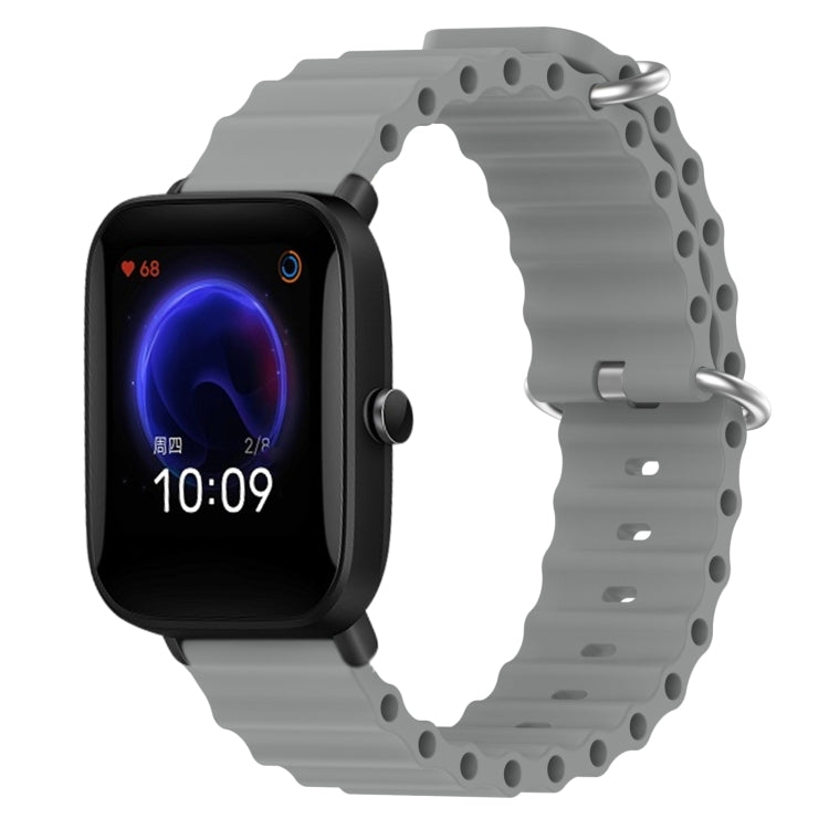 20mm Ocean Style Silicone Solid Color Watch Band, For Amazfit Pop Pro, For Amazfit Pop