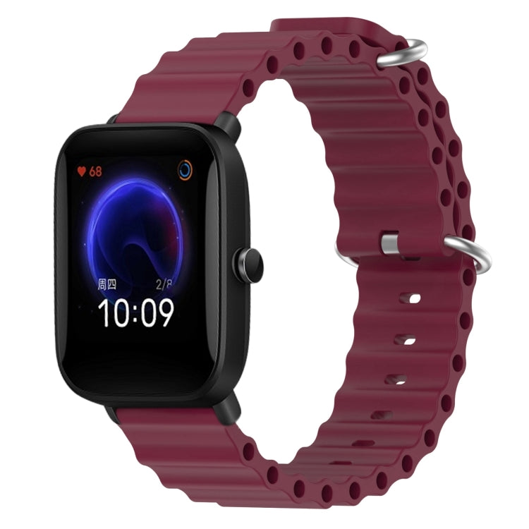 20mm Ocean Style Silicone Solid Color Watch Band, For Amazfit Pop Pro, For Amazfit Pop