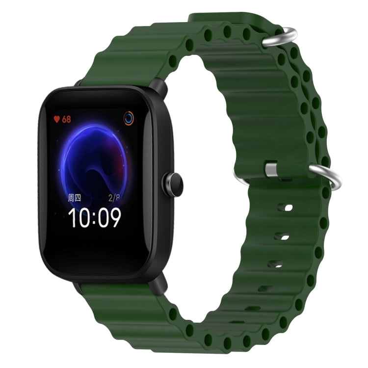 20mm Ocean Style Silicone Solid Color Watch Band, For Amazfit Pop Pro, For Amazfit Pop