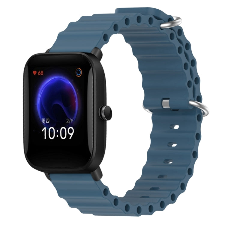 20mm Ocean Style Silicone Solid Color Watch Band, For Amazfit Pop Pro, For Amazfit Pop
