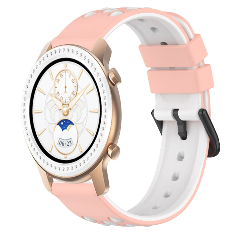 20mm Two-Color Porous Silicone Watch Band, For Amazfit GTS, For Amazfit GTR 42mm