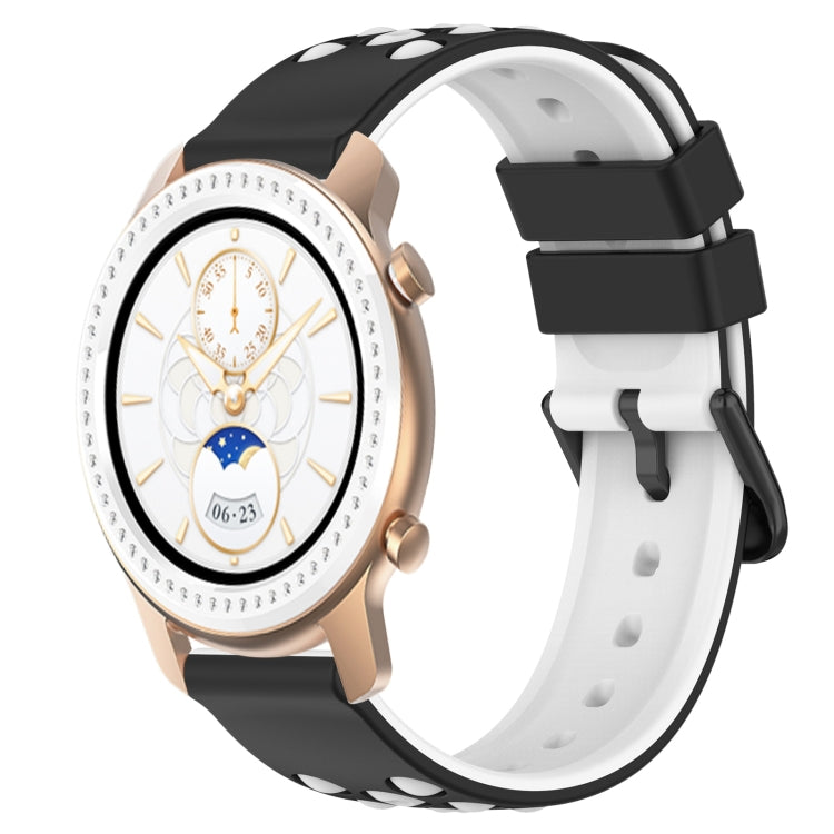 20mm Two-Color Porous Silicone Watch Band, For Amazfit GTS, For Amazfit GTR 42mm