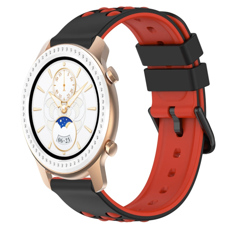 20mm Two-Color Porous Silicone Watch Band, For Amazfit GTS, For Amazfit GTR 42mm