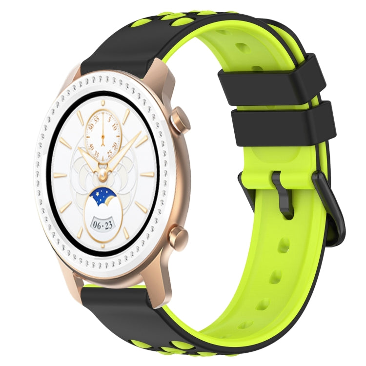 20mm Two-Color Porous Silicone Watch Band, For Amazfit GTS, For Amazfit GTR 42mm