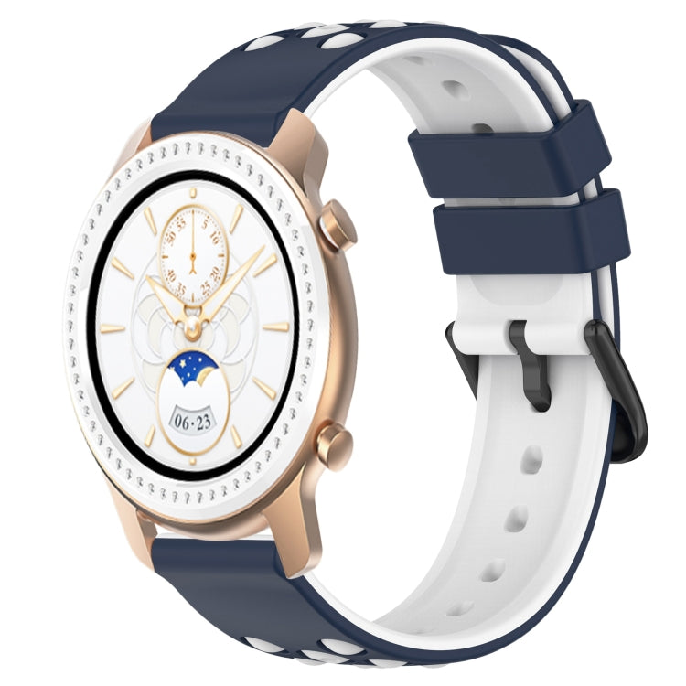 20mm Two-Color Porous Silicone Watch Band, For Amazfit GTS, For Amazfit GTR 42mm