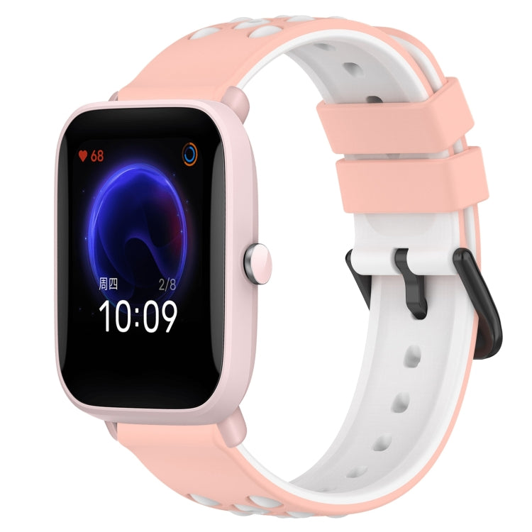 20mm Two-Color Porous Silicone Watch Band, For Amazfit Pop Pro, For Amazfit Pop