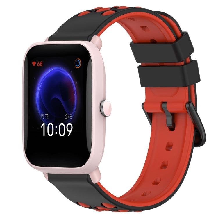 20mm Two-Color Porous Silicone Watch Band, For Amazfit Pop Pro, For Amazfit Pop