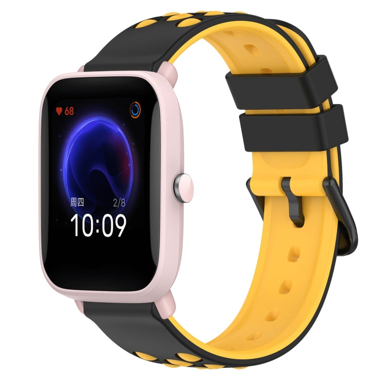 20mm Two-Color Porous Silicone Watch Band, For Amazfit Pop Pro, For Amazfit Pop