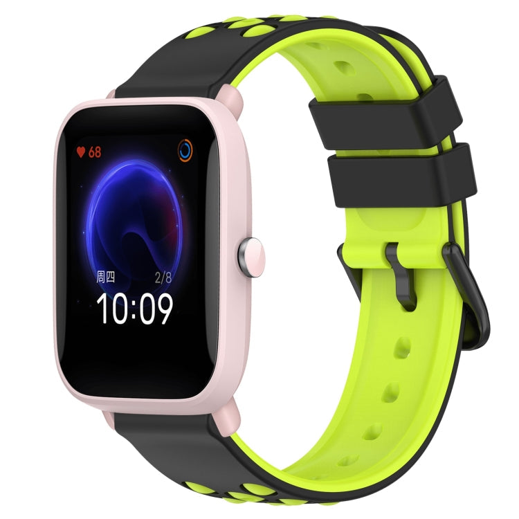 20mm Two-Color Porous Silicone Watch Band, For Amazfit Pop Pro, For Amazfit Pop