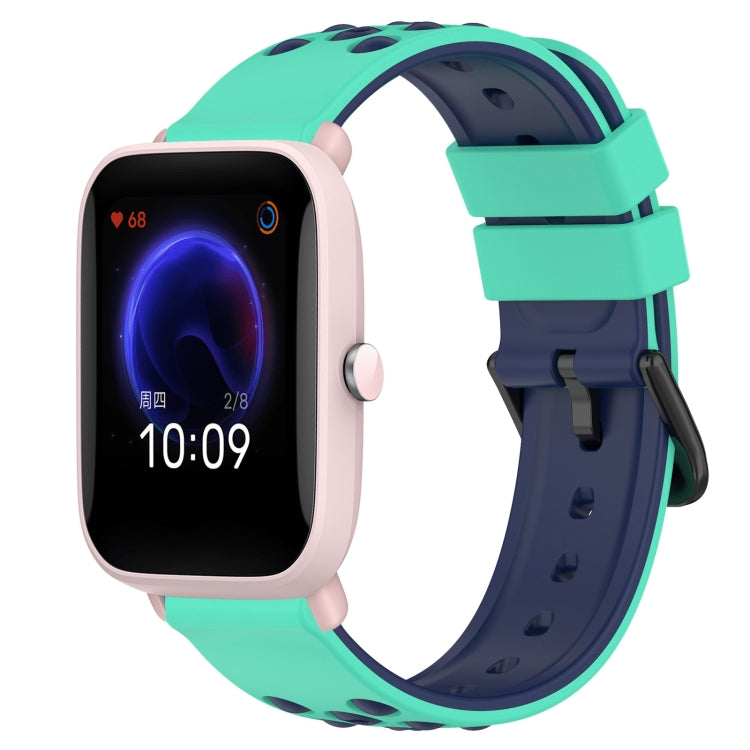20mm Two-Color Porous Silicone Watch Band, For Amazfit Pop Pro, For Amazfit Pop