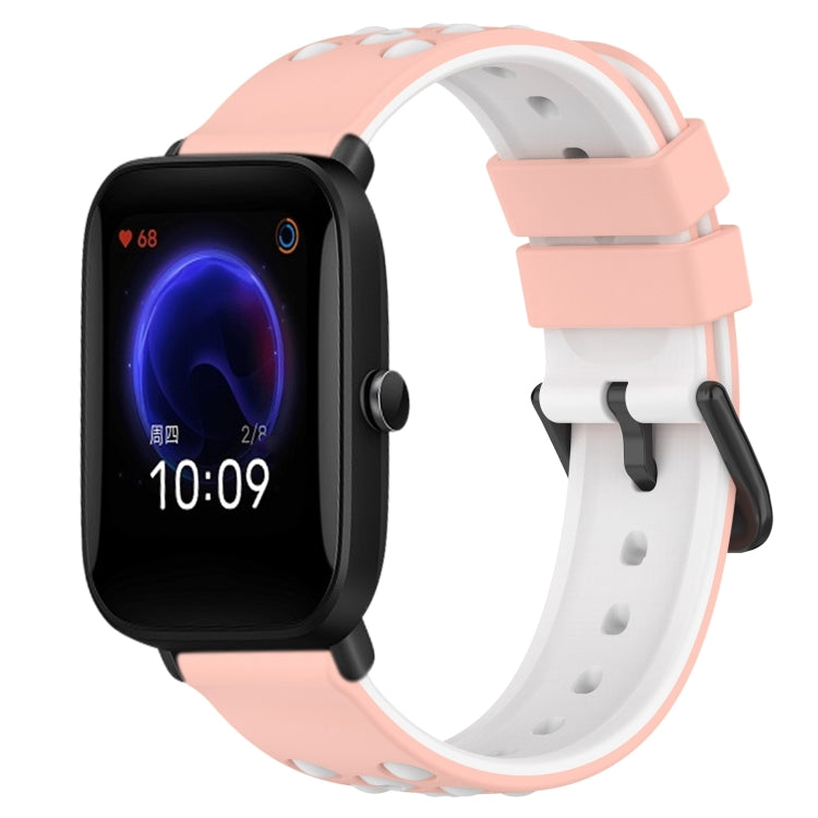 20mm Two-Color Porous Silicone Watch Band, For Amazfit Pop Pro, For Amazfit Pop