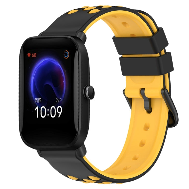 20mm Two-Color Porous Silicone Watch Band, For Amazfit Pop Pro, For Amazfit Pop