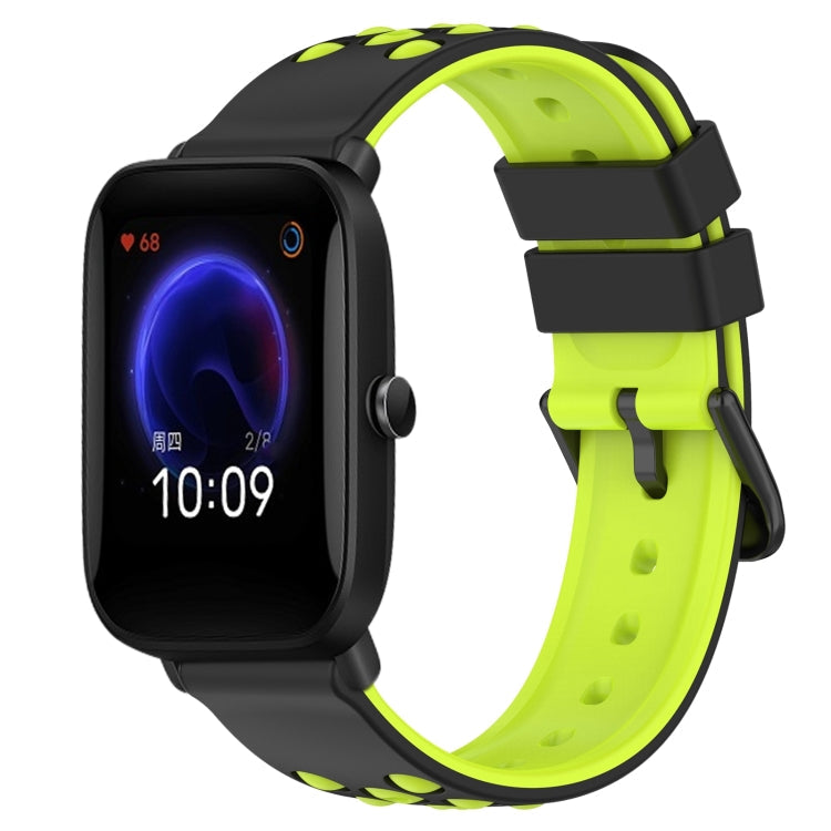 20mm Two-Color Porous Silicone Watch Band, For Amazfit Pop Pro, For Amazfit Pop