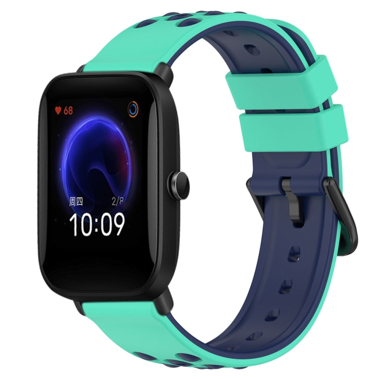 20mm Two-Color Porous Silicone Watch Band, For Amazfit Pop Pro, For Amazfit Pop