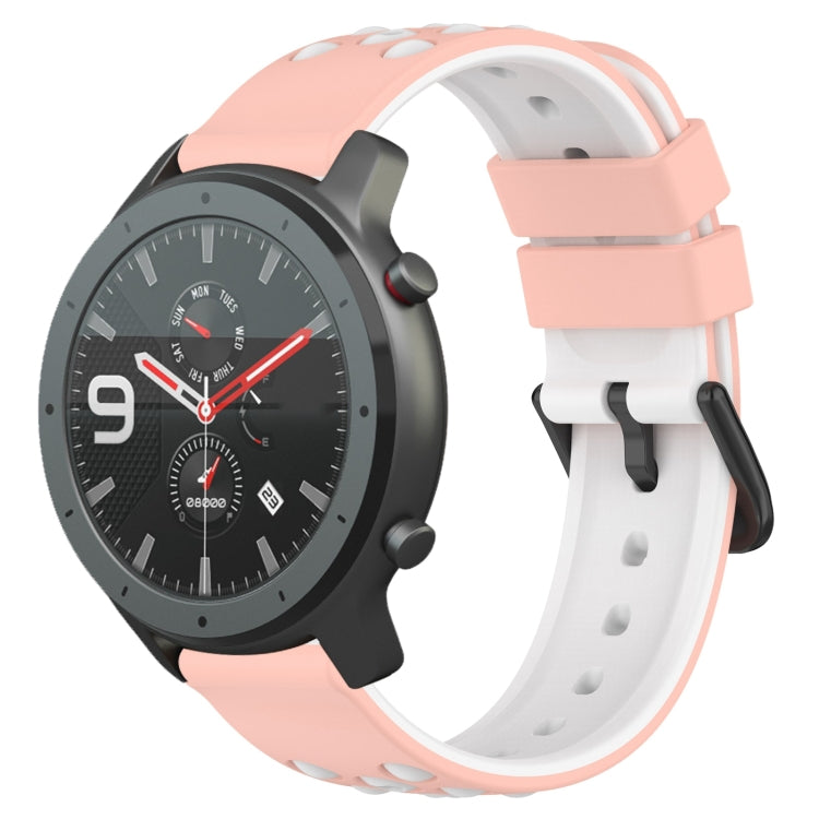 22mm Two-Color Porous Silicone Watch Band, For Amazfit 3, For Amazfit GTR 47mm