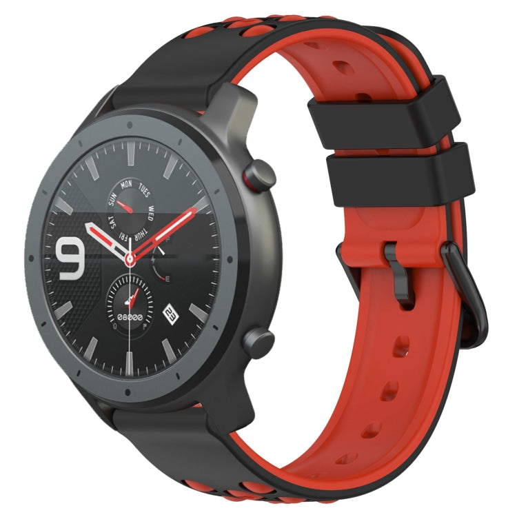 22mm Two-Color Porous Silicone Watch Band, For Amazfit 3, For Amazfit GTR 47mm