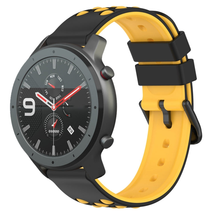 22mm Two-Color Porous Silicone Watch Band, For Amazfit 3, For Amazfit GTR 47mm