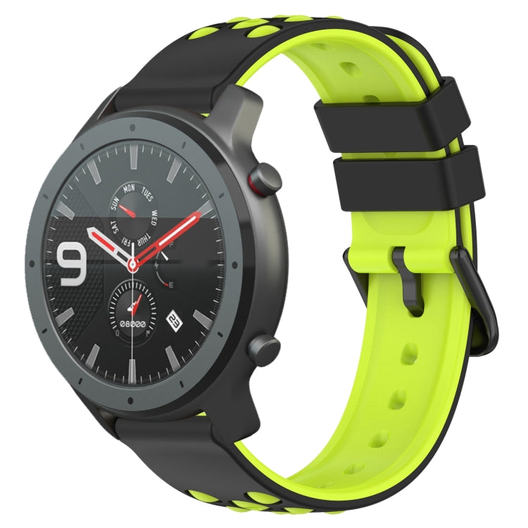 22mm Two-Color Porous Silicone Watch Band, For Amazfit 3, For Amazfit GTR 47mm