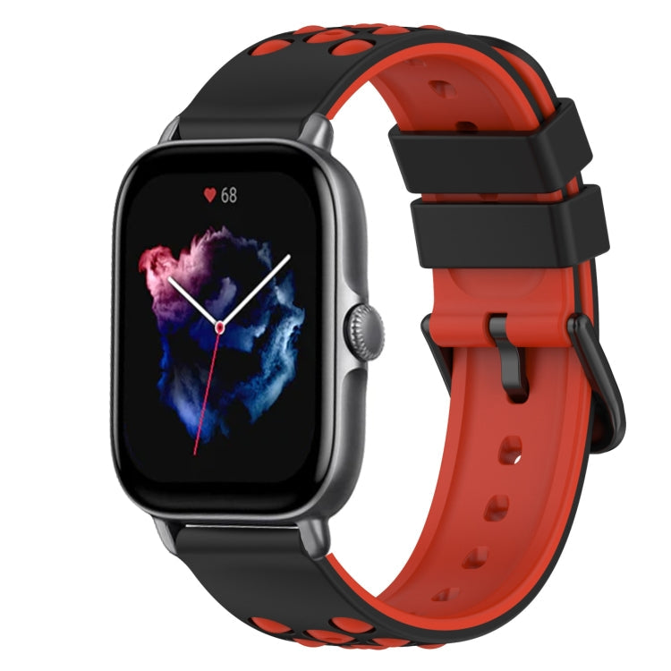 22mm Two-Color Silicone Watch Band, For Amazfit GTS 3, For Amazfit GTS 2E