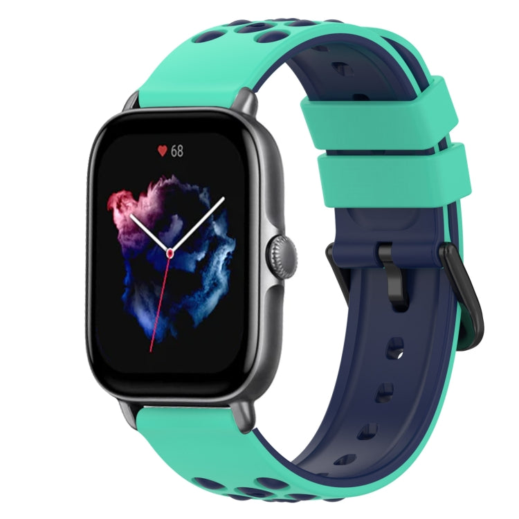 22mm Two-Color Silicone Watch Band, For Amazfit GTS 3, For Amazfit GTS 2E