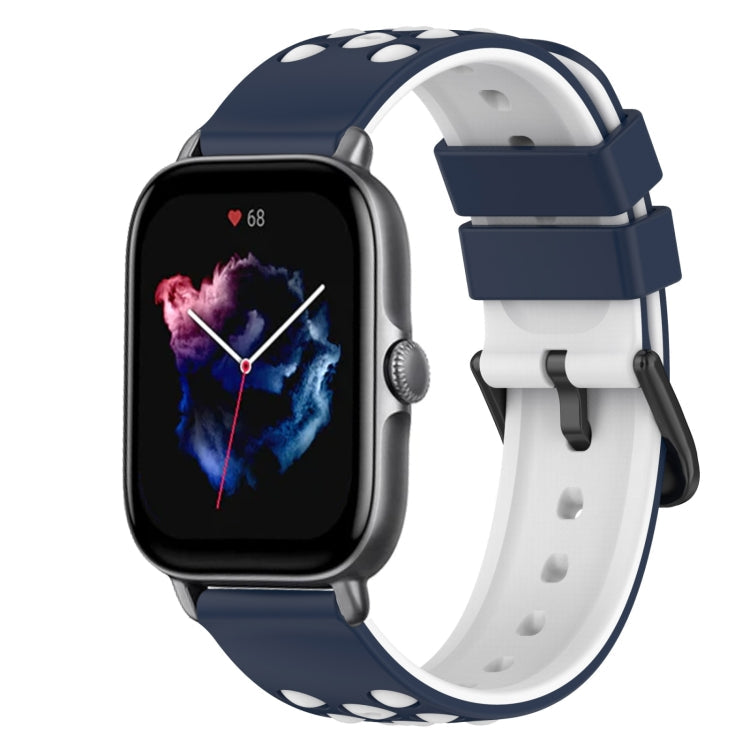 22mm Two-Color Silicone Watch Band, For Amazfit GTS 3, For Amazfit GTS 2E
