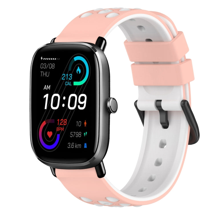 22mm Two-Color Silicone Watch Band, For Amazfit GTS 2 Mini, For Amazfit GTS 2