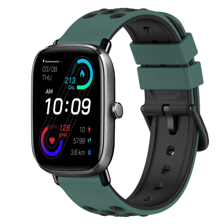 22mm Two-Color Silicone Watch Band, For Amazfit GTS 2 Mini, For Amazfit GTS 2