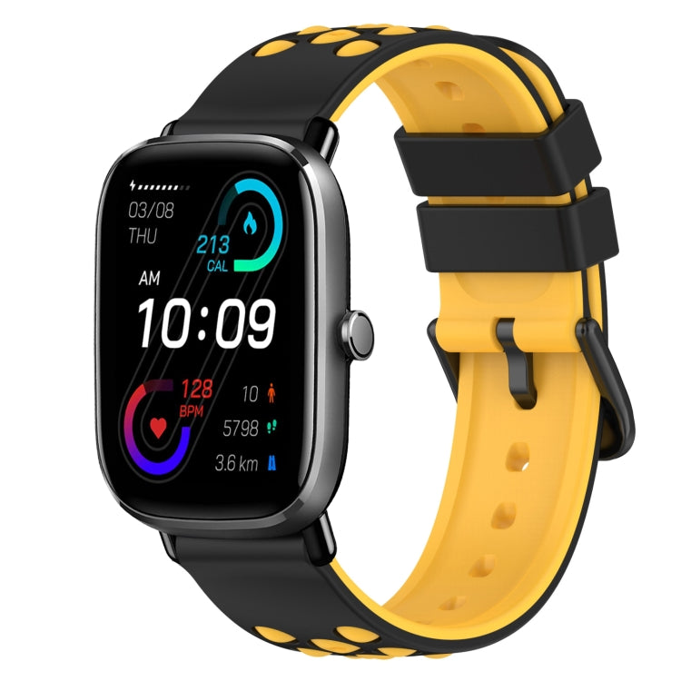22mm Two-Color Silicone Watch Band, For Amazfit GTS 2 Mini, For Amazfit GTS 2