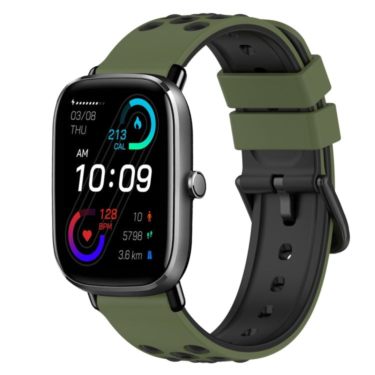 22mm Two-Color Silicone Watch Band, For Amazfit GTS 2 Mini, For Amazfit GTS 2