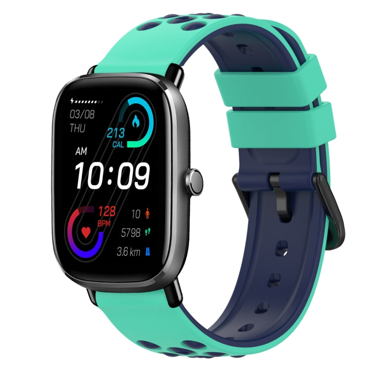 22mm Two-Color Silicone Watch Band, For Amazfit GTS 2 Mini, For Amazfit GTS 2