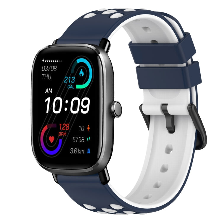 22mm Two-Color Silicone Watch Band, For Amazfit GTS 2 Mini, For Amazfit GTS 2