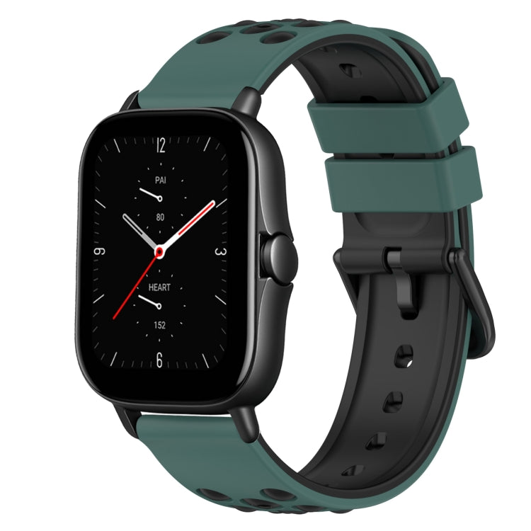 22mm Two-Color Silicone Watch Band, For Amazfit GTS 2 Mini, For Amazfit GTS 2