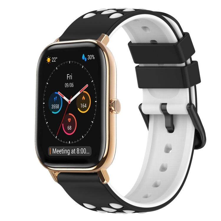 22mm Two-Color Silicone Watch Band, For Amazfit GTS, For Amazfit GTR 42mm