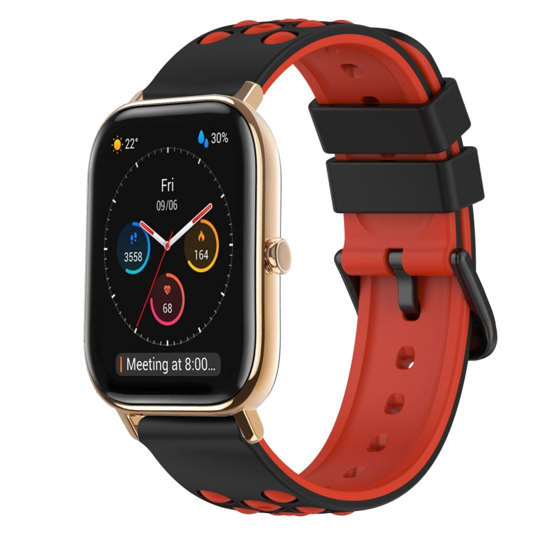 22mm Two-Color Silicone Watch Band, For Amazfit GTS, For Amazfit GTR 42mm