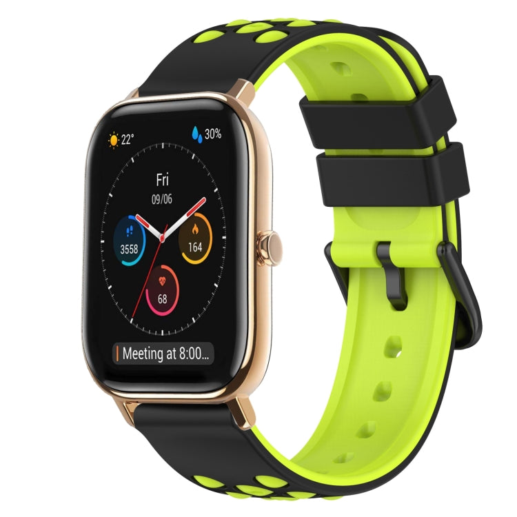 22mm Two-Color Silicone Watch Band, For Amazfit GTS, For Amazfit GTR 42mm