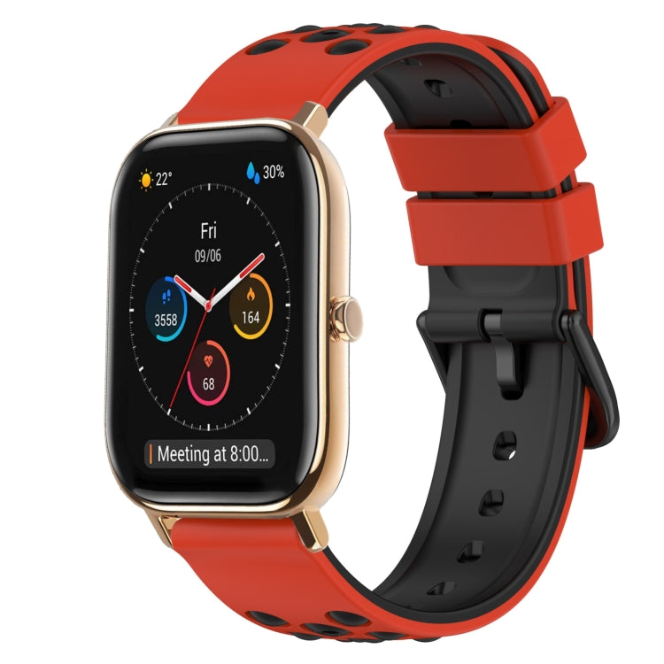 22mm Two-Color Silicone Watch Band, For Amazfit GTS, For Amazfit GTR 42mm