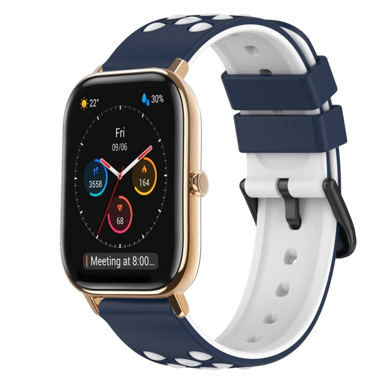 22mm Two-Color Silicone Watch Band, For Amazfit GTS, For Amazfit GTR 42mm