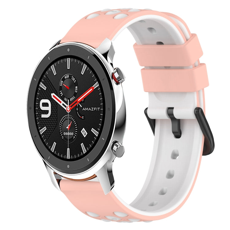 22mm Two-Color Silicone Watch Band, For Amazfit GTS, For Amazfit GTR 42mm