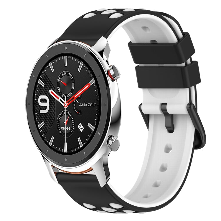 22mm Two-Color Silicone Watch Band, For Amazfit GTS, For Amazfit GTR 42mm