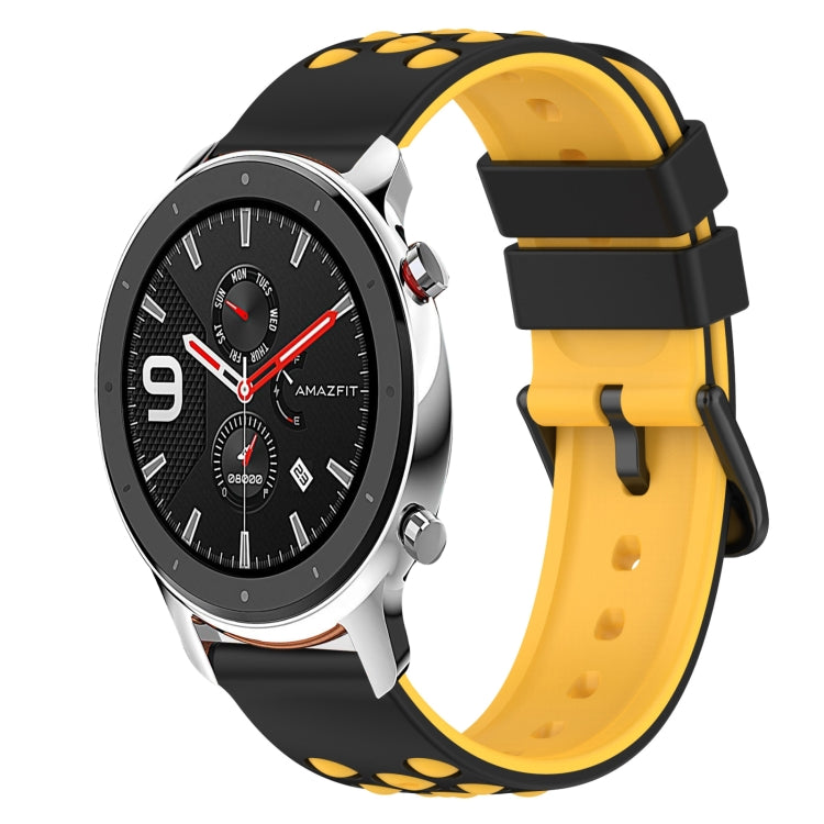 22mm Two-Color Silicone Watch Band, For Amazfit GTS, For Amazfit GTR 42mm