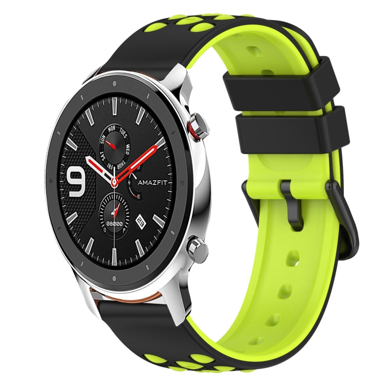 22mm Two-Color Silicone Watch Band, For Amazfit GTS, For Amazfit GTR 42mm